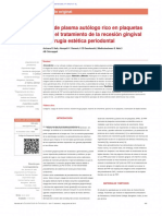 2.1use of Autologous Platelet Rich Plasma To Treat Gingival Recession in Esthetic Periodontal Surgery