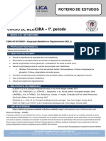 Roteiro de Estudos - Morfofuncional - 1º P - Integração Metabólica e Oligoelementos 2021 - II