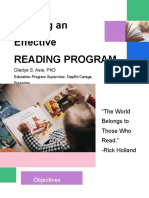 Crafting An Effective Reading Program: Gladys S. Asis, PHD