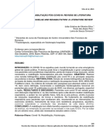 Reabilitação pós-COVID19: revisão sobre sequelas e tratamento