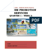 Tourism Promotion Services: Quarter 1 - Week 3