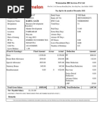 Pay Slip For The Month of December 2021: Plot No 5, 49, Parwana Road, Brij Puri, New Brij Puri,, East Delhi-110051