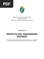 Estatuto Del Funcionario Docente