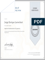 Jorge Enrique Larrechart: Course Certificate