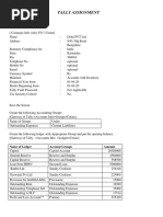 Tally Assignment: Company Creation