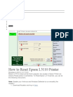 Nosware: How To Reset Epson L3110 Printer