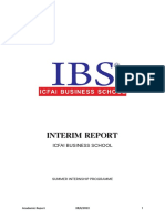 Interim Report: Icfai Business School