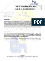 Carta Notificación Revisión Periodica de Instalaciones de GLP