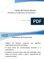 O Pensamento de Francis Bacon - Princípios e Fundamentos Do Empirismo. Professor Uilson Fernandes - PDF