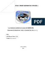 Unidad Educativa "René Barrientos Ortuño - A": Monografía Presentada para La Defensa Del PSP (Arial 12)