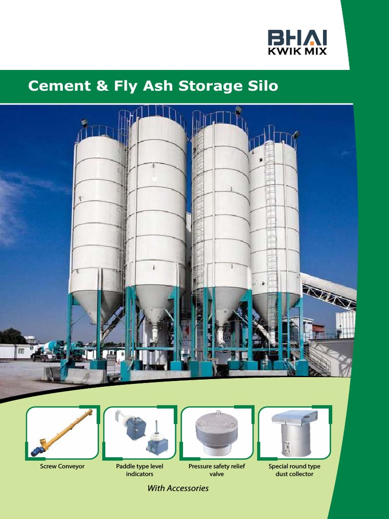 Cement & Fly Ash Silo Specs | PDF | Industrial Processes | Mechanical ...
