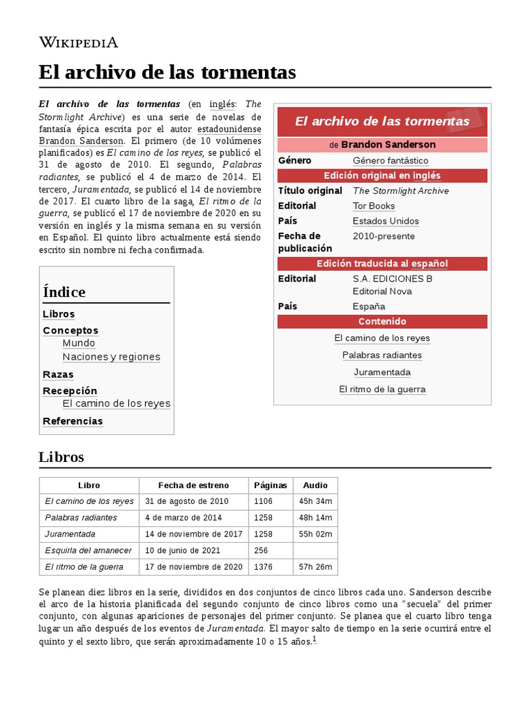 El Archivo de Las Tormentas | PDF | Serie literaria | Comunicación escrita