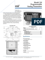 Model 310 Programmable Analog Transmitter: Specifications