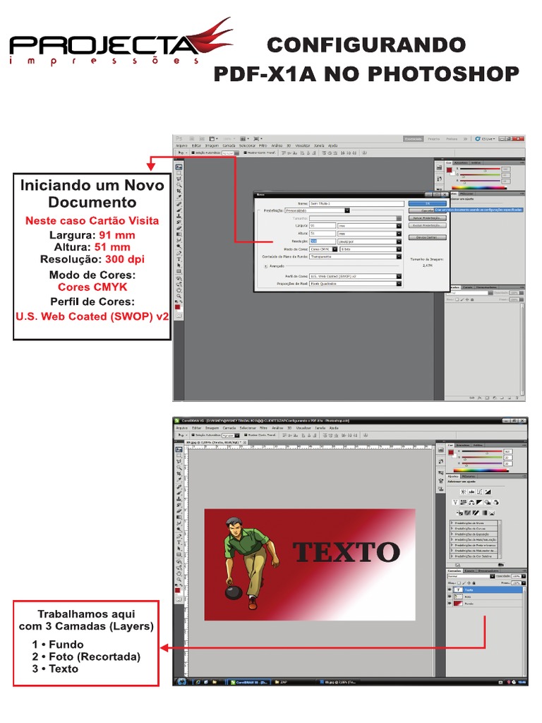 Configurando o PDF X1a PDF