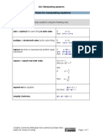 Equations Warm-Up: Rules For Manipulating Equations