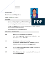 SAP TM Consultant Kanimozhi Resume