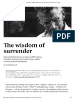 The Wisdom of Surrender (On Beckett)