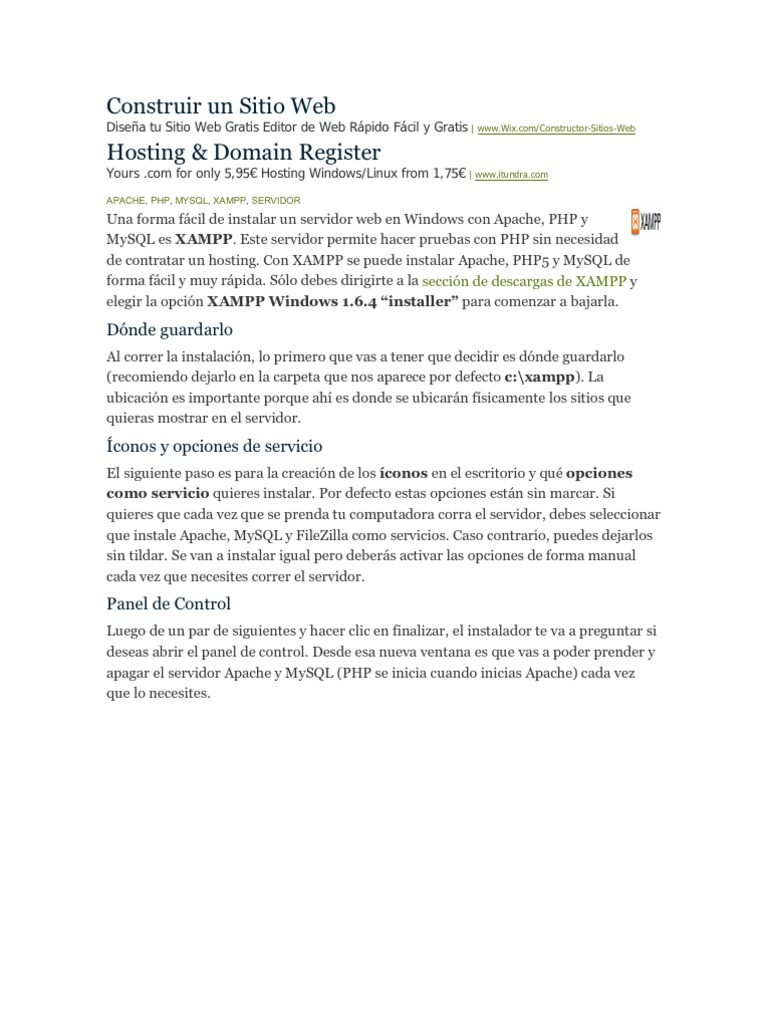 Construir Un Sitio Web | PDF