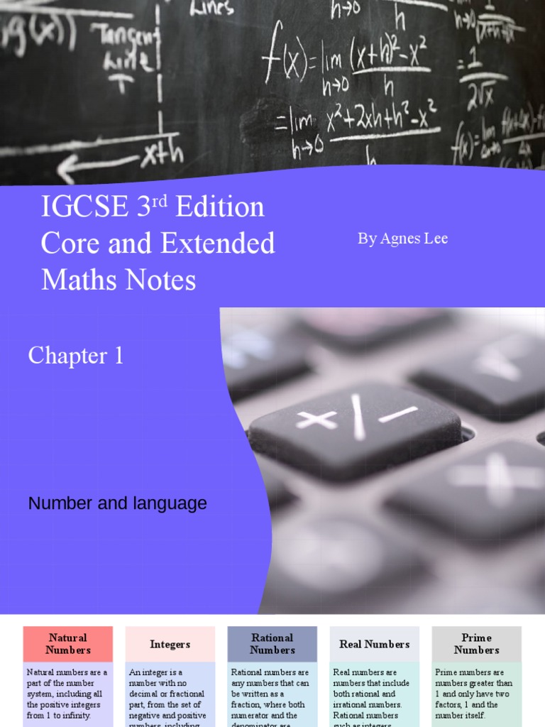 IGCSE Core Math 3rd Edition Notes | PDF | Numbers | Percentage
