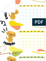 Calendario Multicolor Ilustrado de Animales