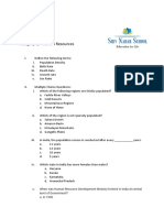 Chapter Worksheet Grade 8 Geography-Human Resources