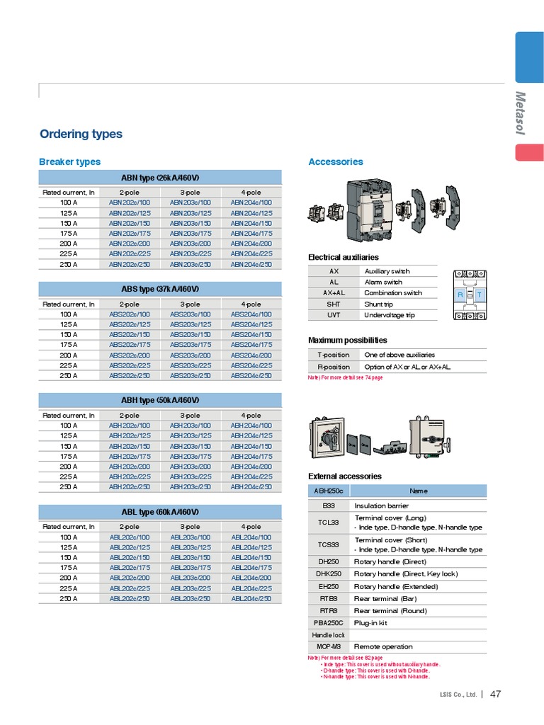 Catalog Thiet Bi Dien Ls Aptomat MCCB Elcb Ls Removed PDF Alternating Current Ac Power