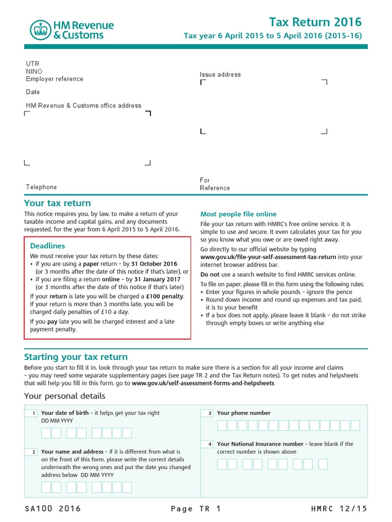 Federal Tax Return Form PDF Pension Taxes