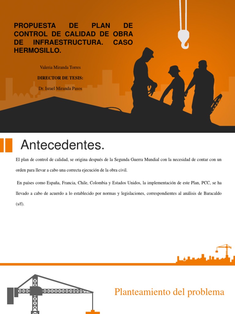 Plan de Control de Calidad en Obras | PDF | Ingeniero civil