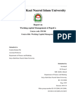 Jatiya Kabi Kazi Nazrul Islam University: Report On Working Capital Management of Pepsico