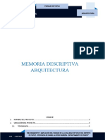Memoria Descriptiva Arquietectura