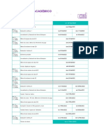 Calendario Académico: Lun 22/ago/2022