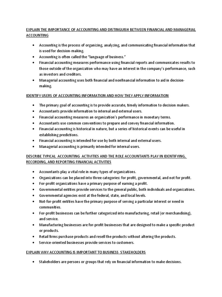 Summary or Notes of Accountancy Profession | PDF | Business | Accounting