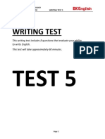 Writing Test 5