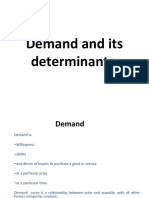 Demand and Its Determinants