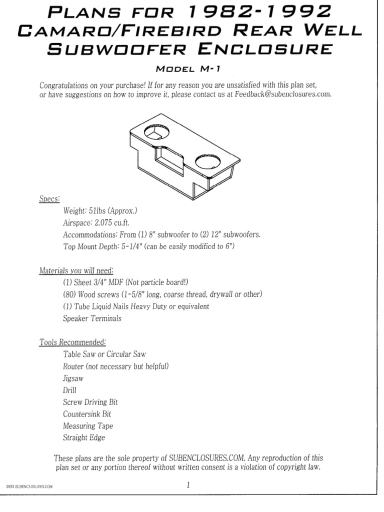 Subwoofer Install PDF