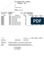 Ecuajjli Cia. Ltda.: Packing List