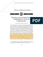 The Intersection of Fintechs and Trademark Law: Focus On Cryptocurrency