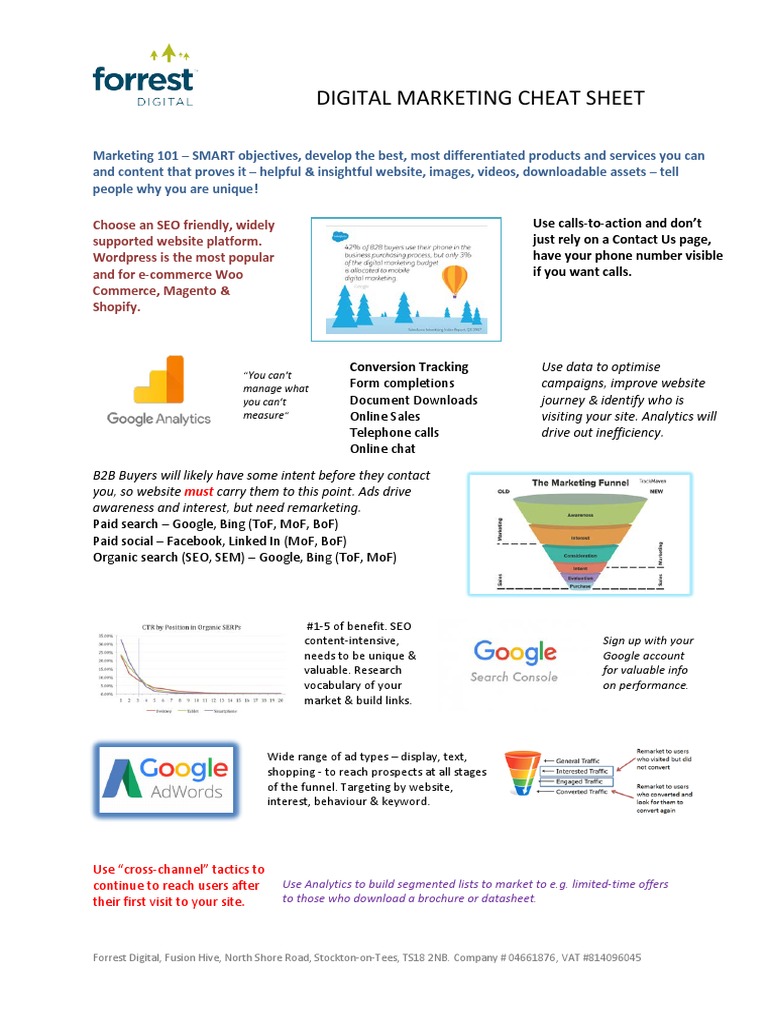 Digital Marketing Metrics Cheat Sheet | PDF | Search Engine ...