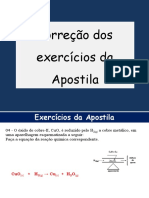 Correção dos exercícios da Apostila