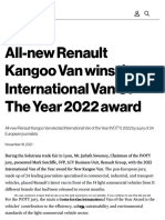 All-New Renault Kangoo Van Wins The International Van of The Year 2022 Award - Automotive World