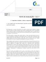 Curso CLC 7 - Teste de avaliação