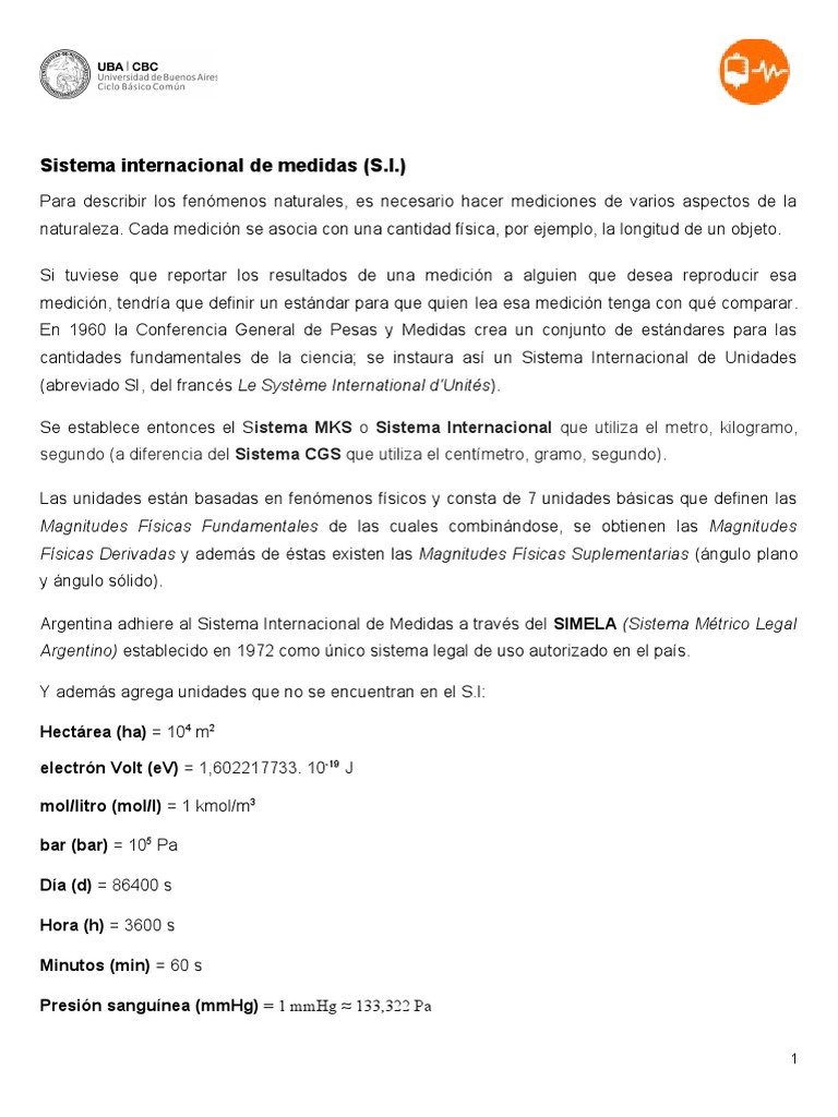 Sistema de Unidades y Constantes PDF Sistema Internacional de Unidades Capacidad calorífica