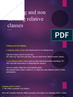 Defining and Non Defining Relative Clauses Intro