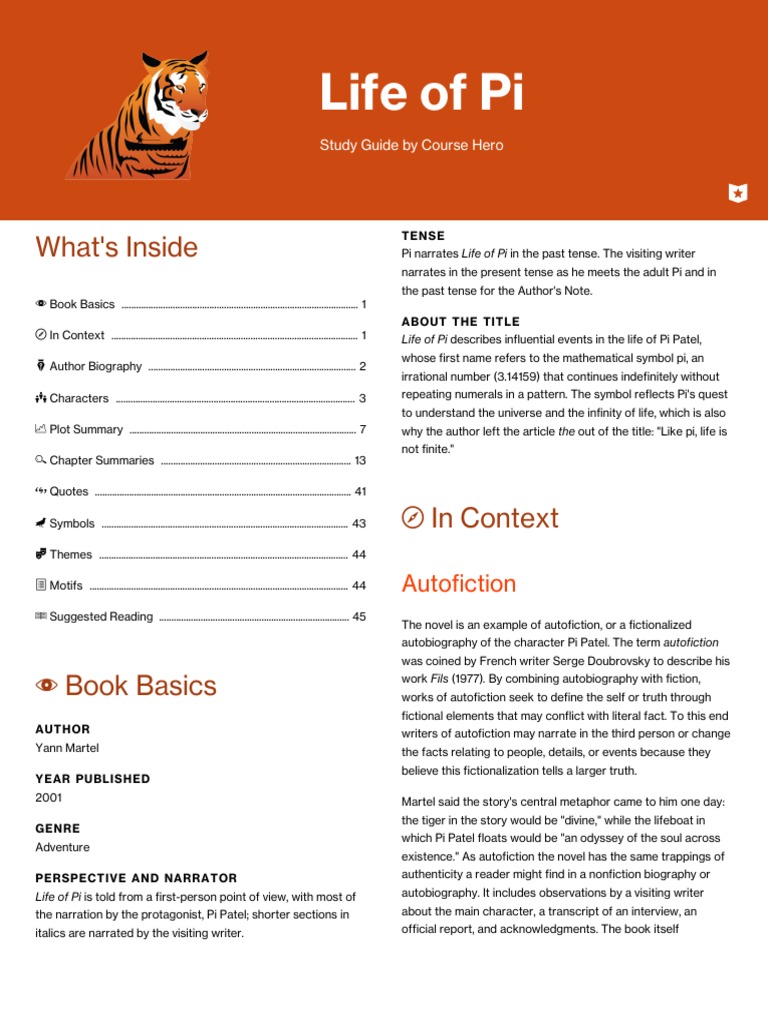 EnglishLifeofPiStudyGuide PDF