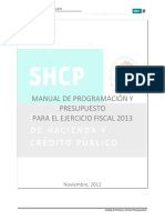 Manual de programacion y presupuesto 2013 shcp