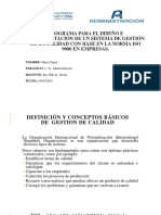 7 SEMANA Unidad 3 PROGRAMA PARA EL DISEÑO E IMPLEMENTACIÓN DE UN SISTEMA DE GESTIÓN DE LA CALIDAD CON BASE EN LA NORMA ISO 9000 EN EMPRESAS