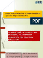 Planes didácticos, proceso educativo