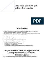 Un Nouveau Code Pétrolier Qui Rééquilibre Les Intérêts