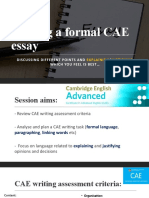 Lesson 15 - Writing A CAE Essay