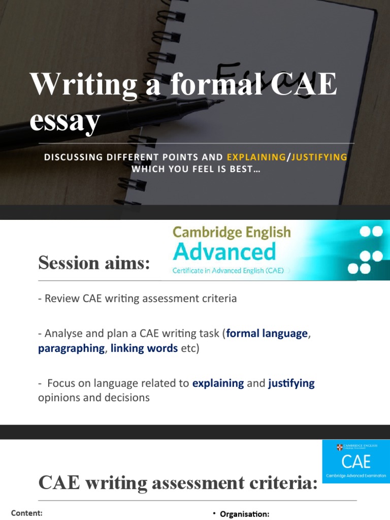 cae essay types